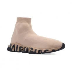 Balenciaga Logo-Print Speed Sneakers Beige -herresko-sneakers Salg unnamed file 1154