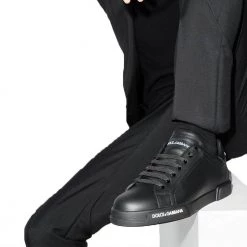 Dolce & Gabbana Portofino Nappa Sneakers Black -herresko-sneakers Salg unnamed file 1221