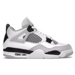 Air Jordan 4 Retro Military Black Sneakers Gray