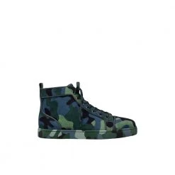 Christian Louboutin Louis Orlato High-Top Camo Sneakers Green -herresko-sneakers Salg unnamed file 1716