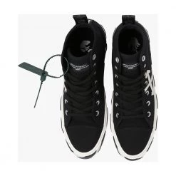 Off White Mid Top Vulcanized Sneakers Black