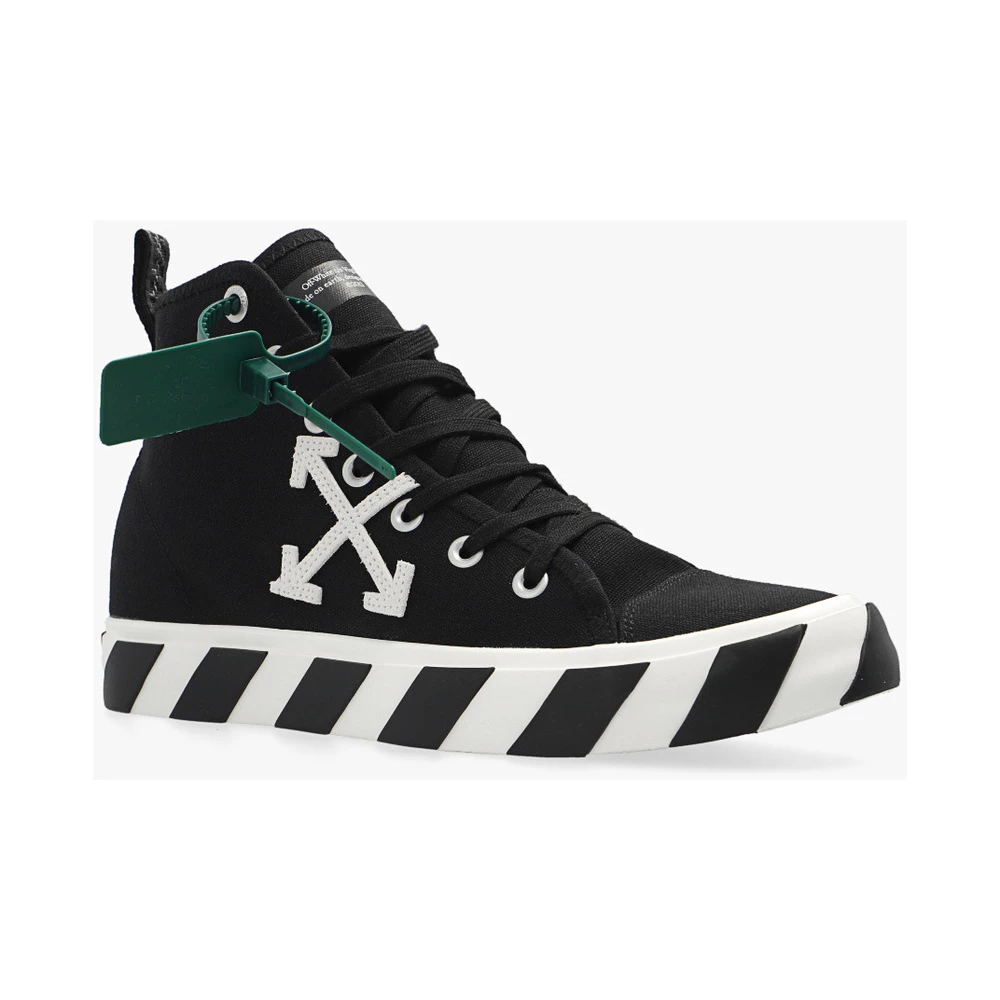 Off White Mid Top Vulcanized Sneakers Black 4 Off White Mid Top Vulcanized Sneakers Black - Bilde 2