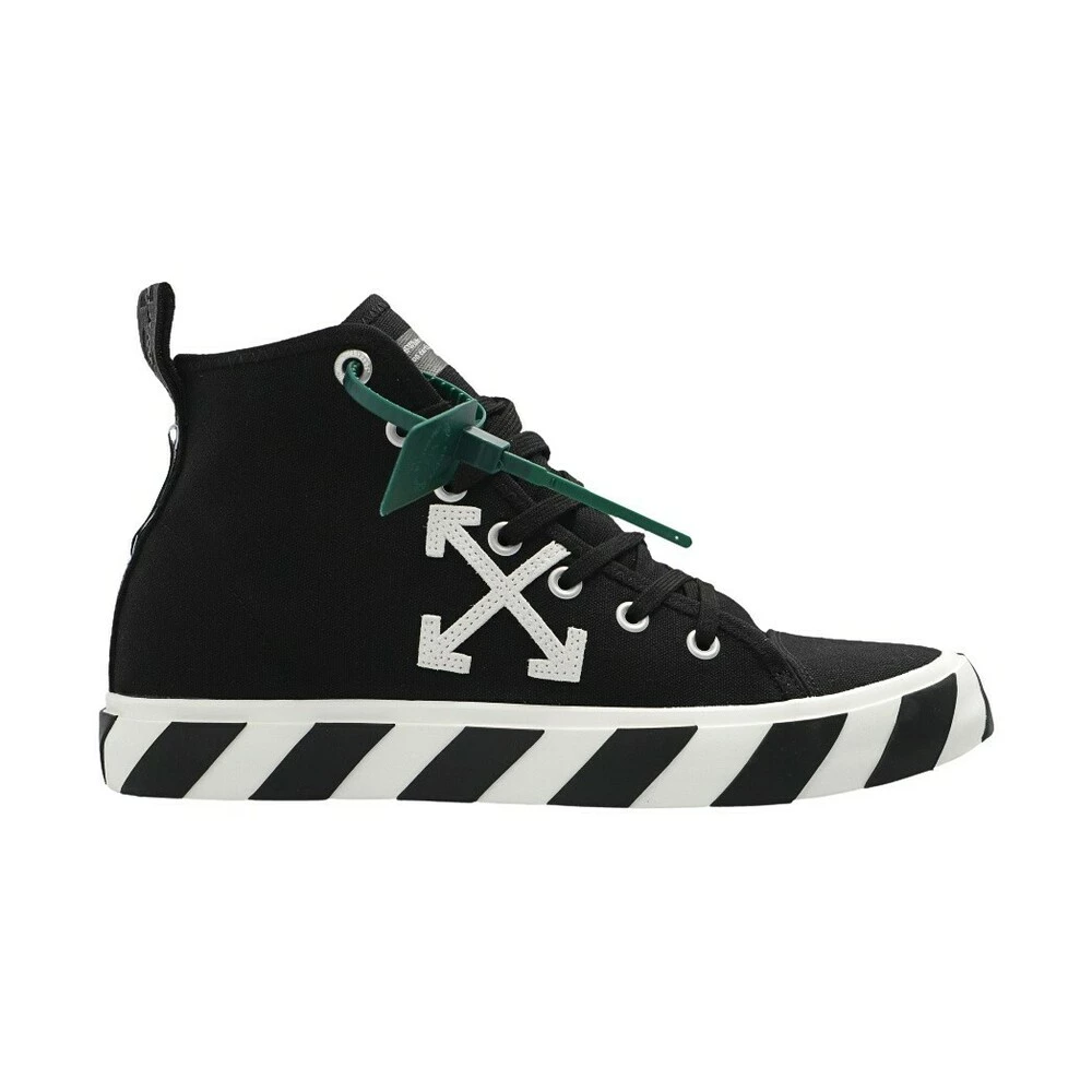 Off White Mid Top Vulcanized Sneakers Black 6 Off White Mid Top Vulcanized Sneakers Black - Bilde 4