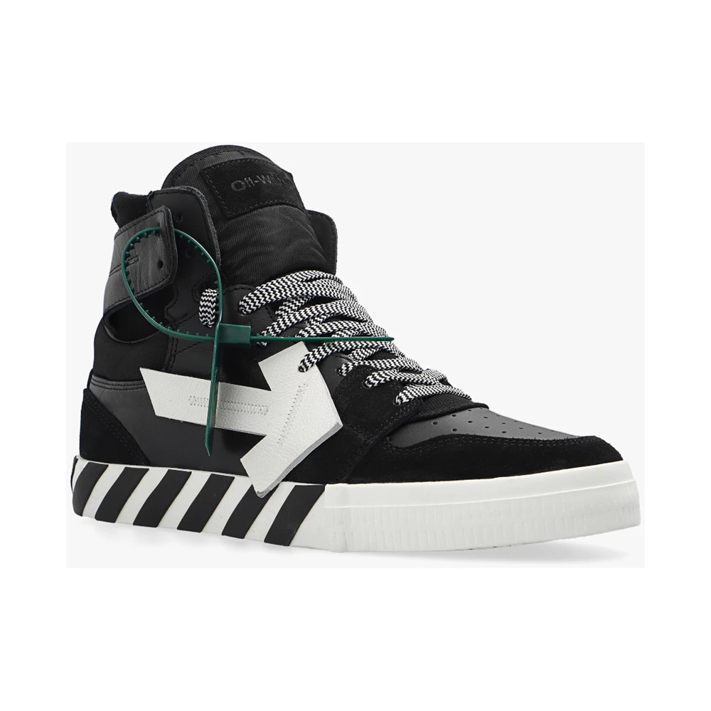 Off White High Top Vulcanized Sneakers Black 5 Off White High Top Vulcanized Sneakers Black - Bilde 3