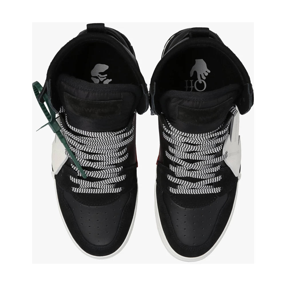 Off White High Top Vulcanized Sneakers Black 6 Off White High Top Vulcanized Sneakers Black - Bilde 4