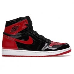 Jordan 1 RETRO HIGH PATENT BRED Red -herresko-sneakers Salg unnamed file 2588