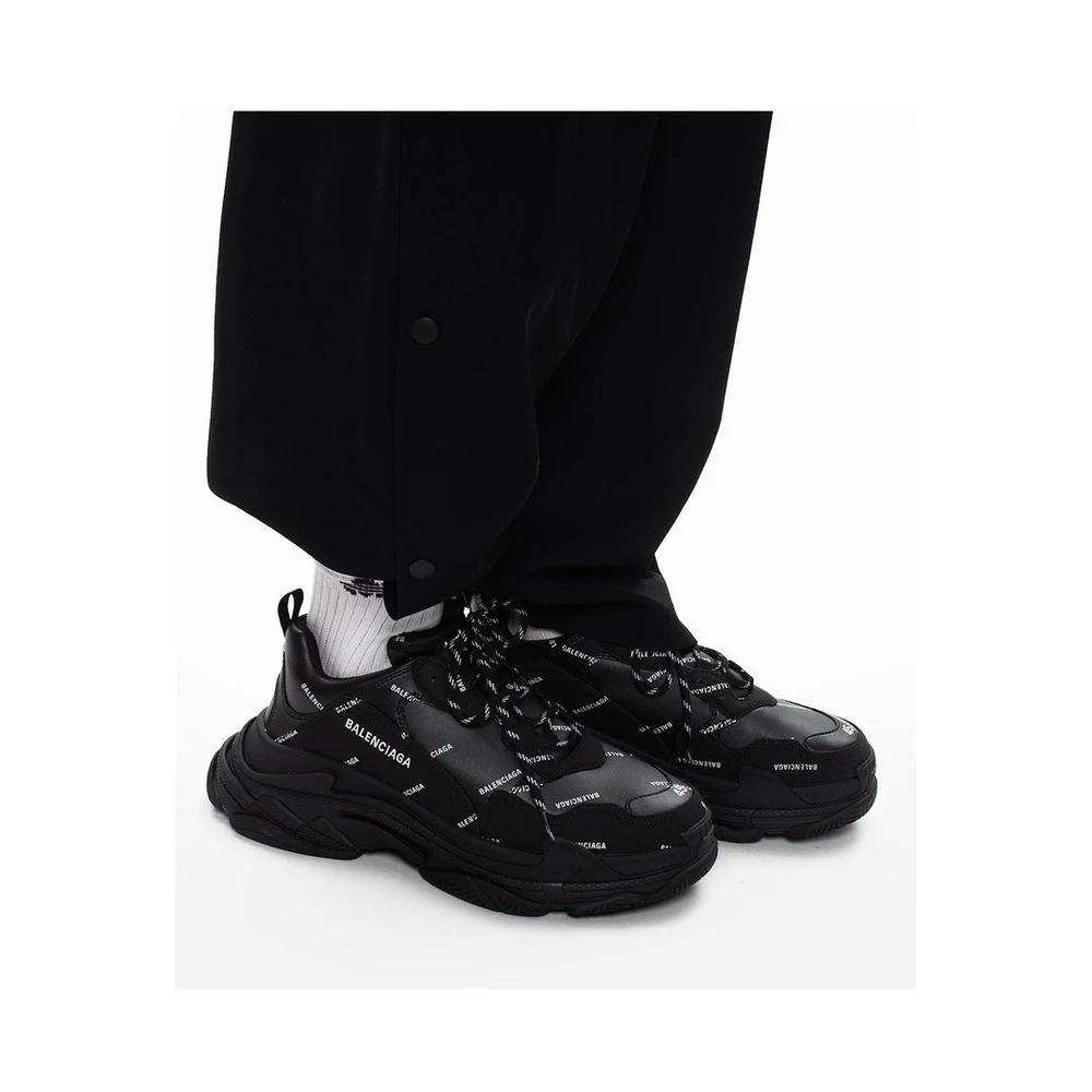 Balenciaga Triple S Allover Logo Sneakers Black 3 Balenciaga Triple S Allover Logo Sneakers Black