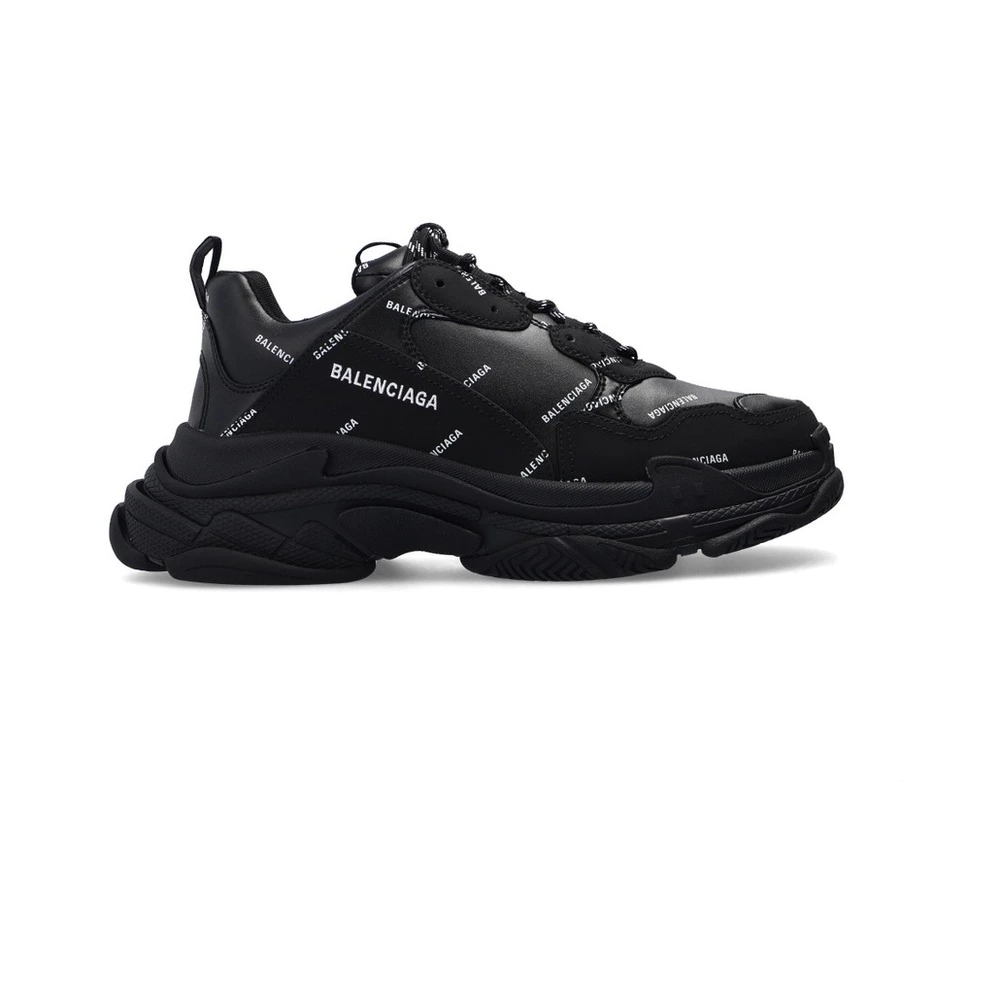 Balenciaga Triple S Allover Logo Sneakers Black 4 Balenciaga Triple S Allover Logo Sneakers Black - Bilde 2