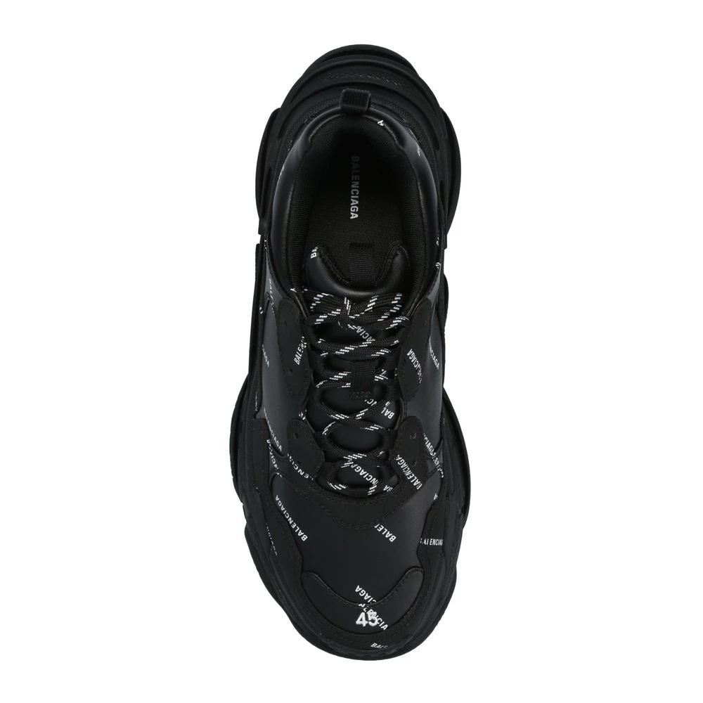 Balenciaga Triple S Allover Logo Sneakers Black 5 Balenciaga Triple S Allover Logo Sneakers Black - Bilde 3